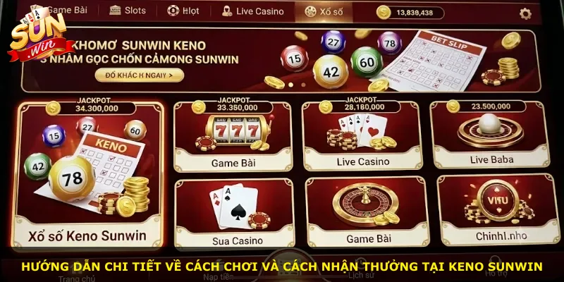 Hướng dẫn chi tiết về cách chơi và cách nhận thưởng tại Keno Sunwin