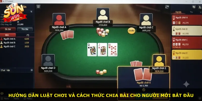 Hướng dẫn luật chơi và cách thức chia bài cho người mới bắt đầu